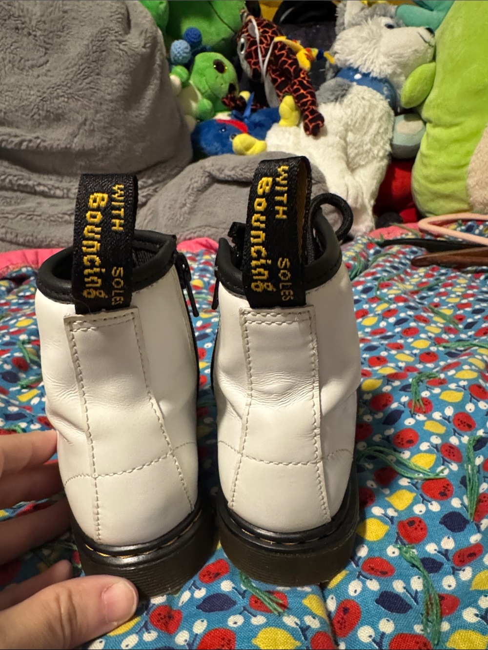 Dr. Martins Toddler size 11 Zip Up and Lace-Up Boots - White - Picture 8 of 9